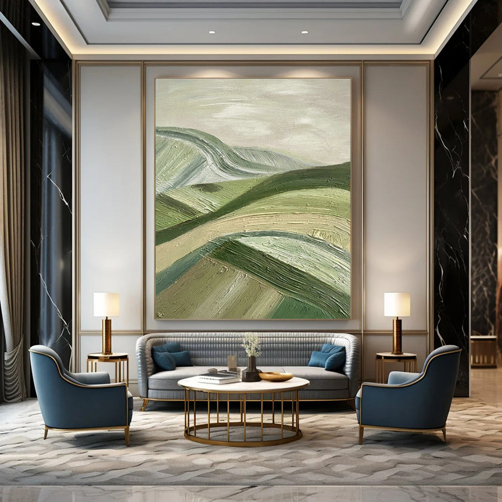 Massive Custom Abstract Paintings for Office Training Room Breakout Areas & Bedroom Reading Nooks with Daybeds DLZ0606