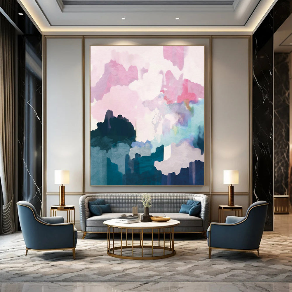 Pastel Abstract Shapes Painting ADGE235