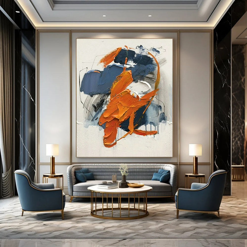Hand-Crafted Abstract Painting for Office and Entryway DLZ1454