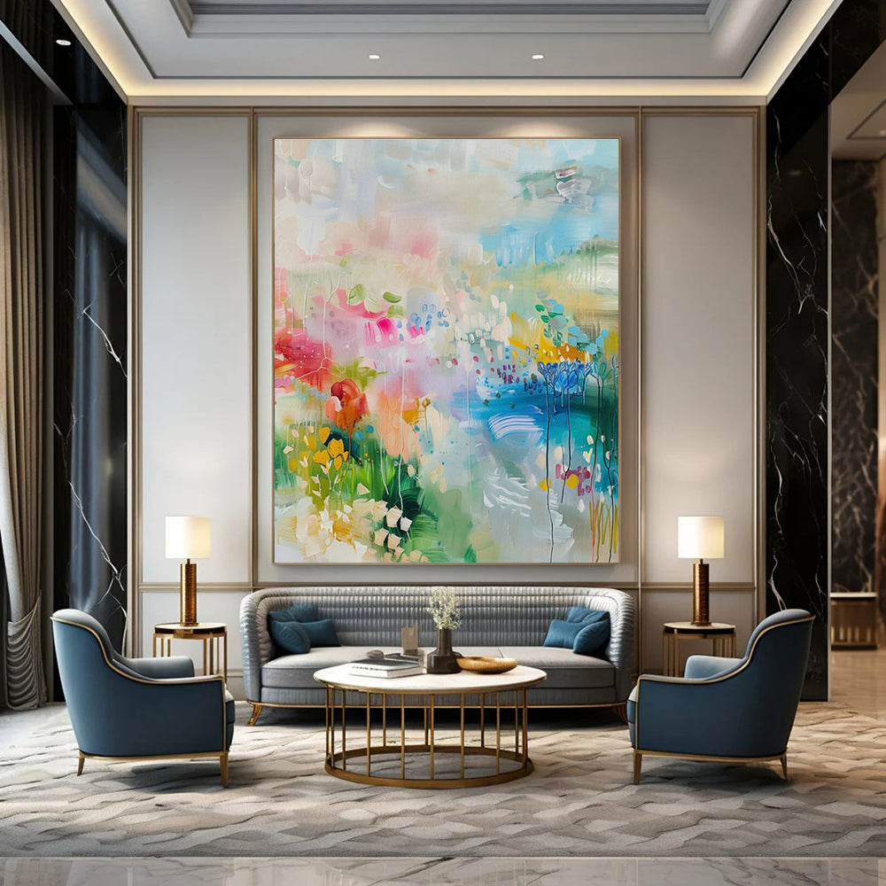 Grandiose Custom-Formulated Handmade Abstract Painting for Bedroom & Living Room DLZ2089