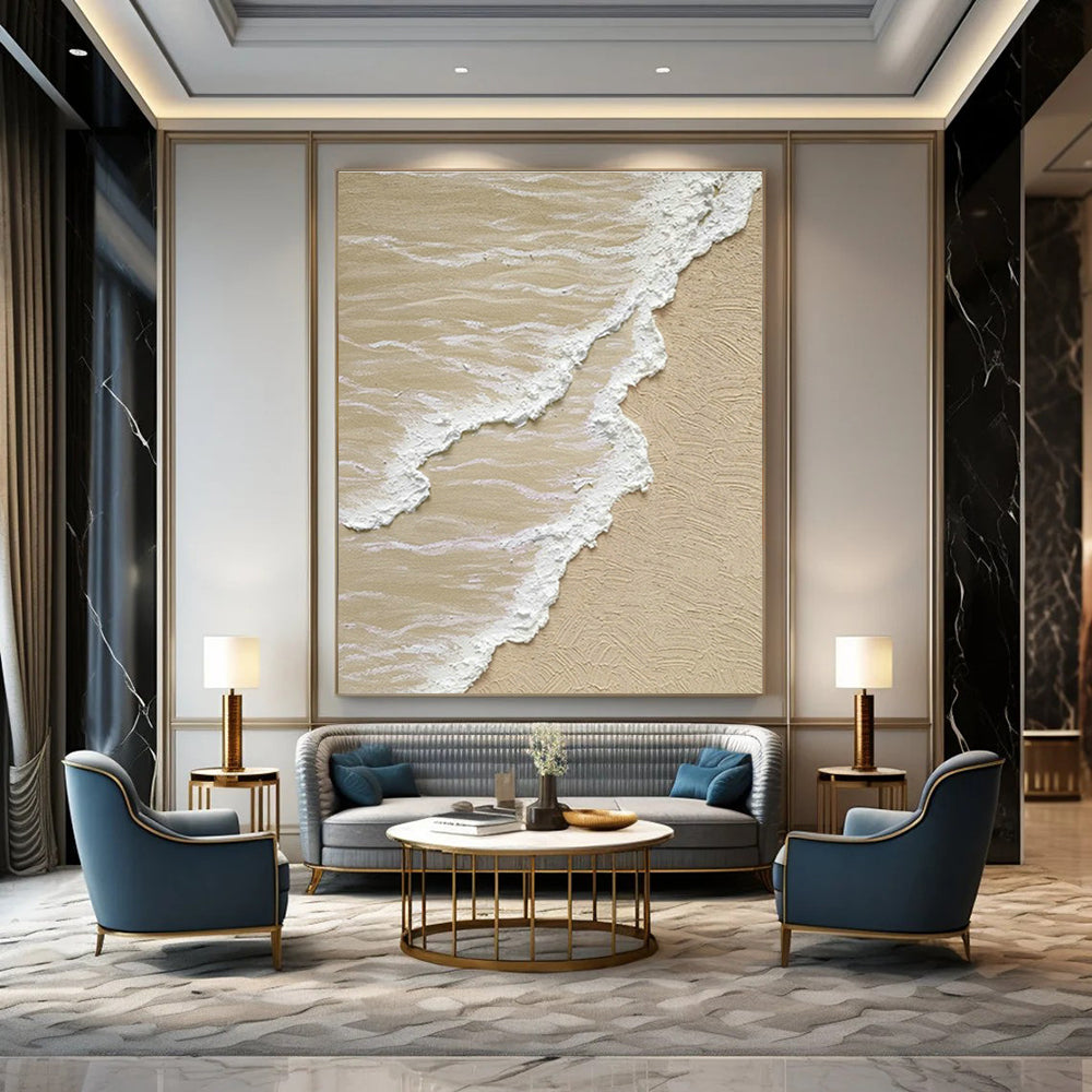 Colossal Hand-Painted Abstract Canvas for Bedroom & Cottage Dining Room DLZ1150
