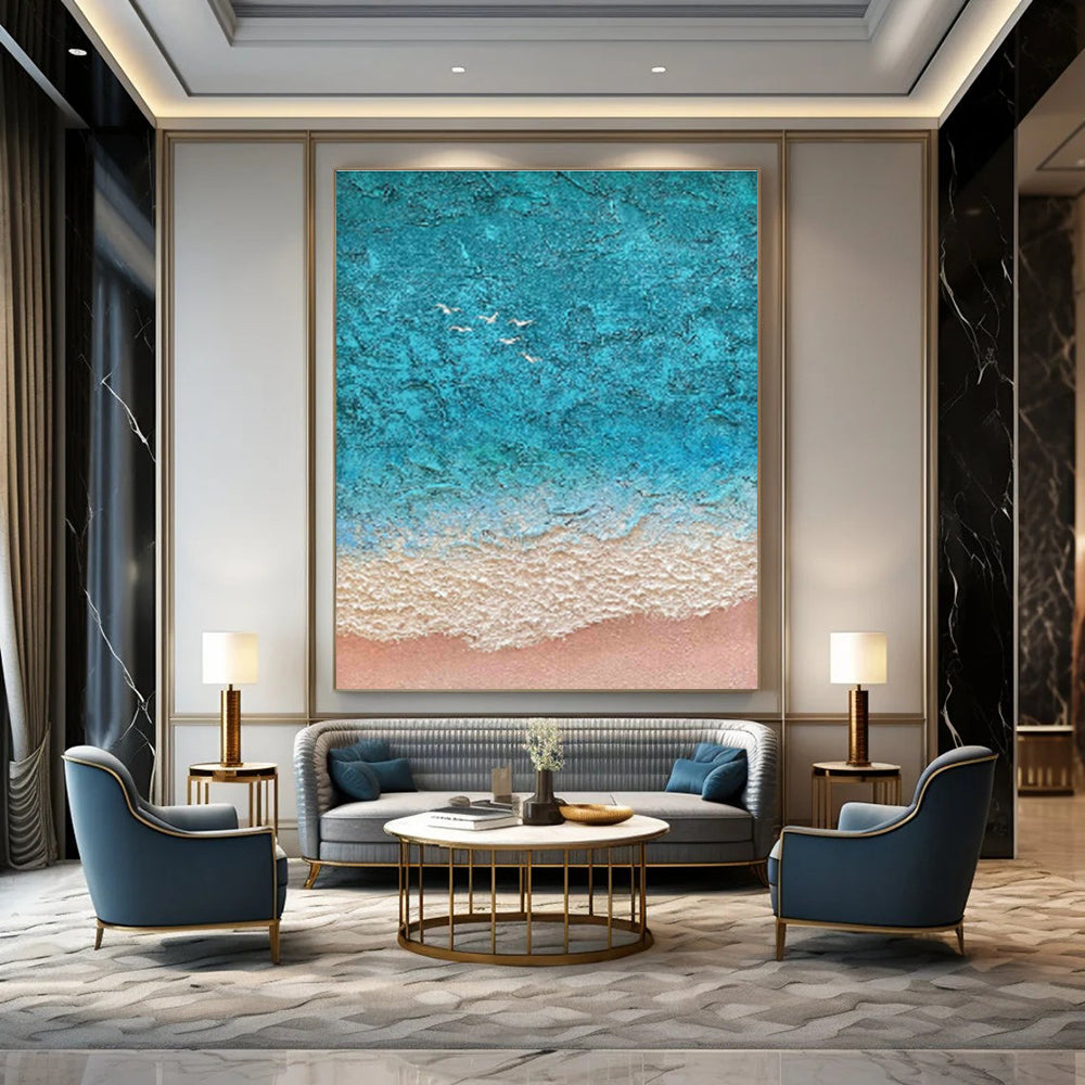 Massive Custom Abstract Paintings for Dining Room Banquet Hall Dance Floor Borders & Office Training Center Floor Markings DLZ0886