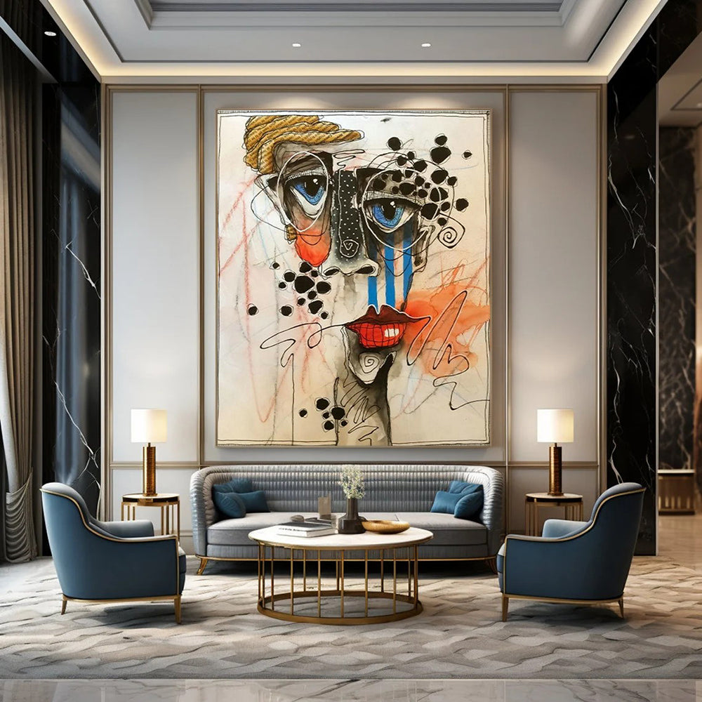 Large Custom Handmade Abstract Canvas for Office & Hallway DLZ2321
