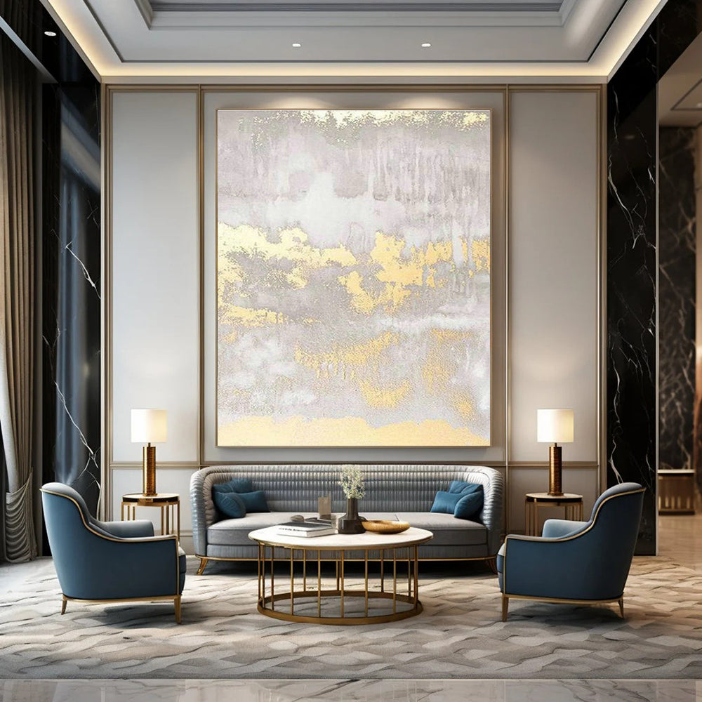 Large Hand-Painted Abstract Canvas Painting, a Personalized Dress for Living Room and Bedroom DLZ0958