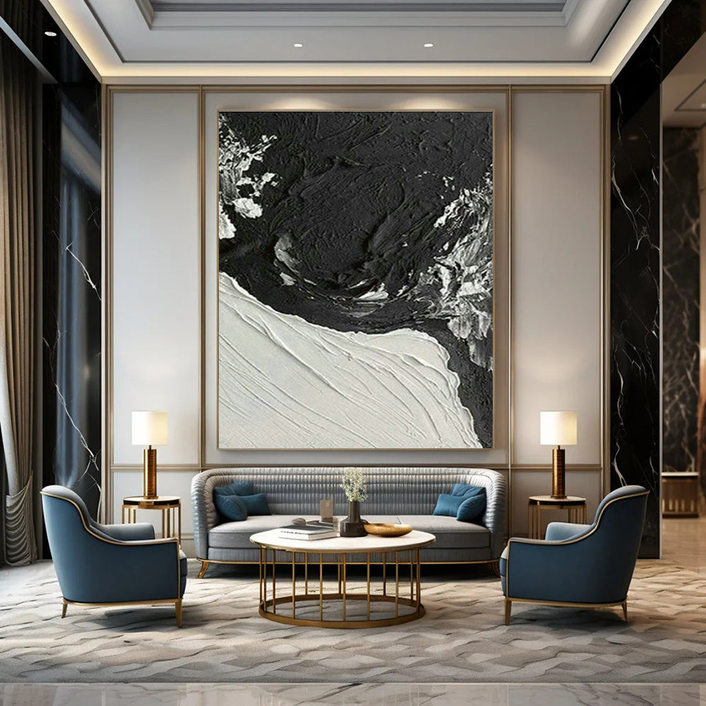 Custom Hand-Painted Abstract Canvas for Bedroom and Cottage Dining Room DLZ1614