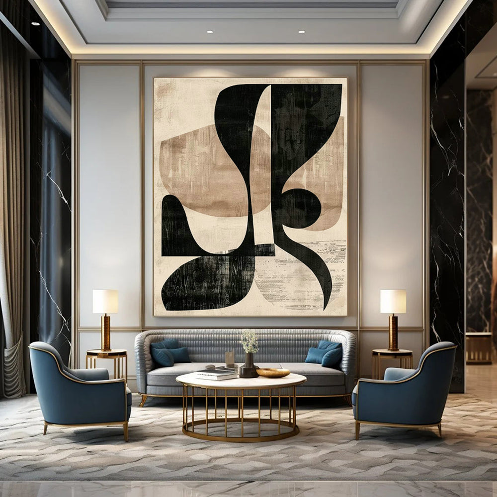 Custom - Designed Hand - Painted Abstract Art for Bedroom Walk - in Closets & Cottage Hallways DLZ0578
