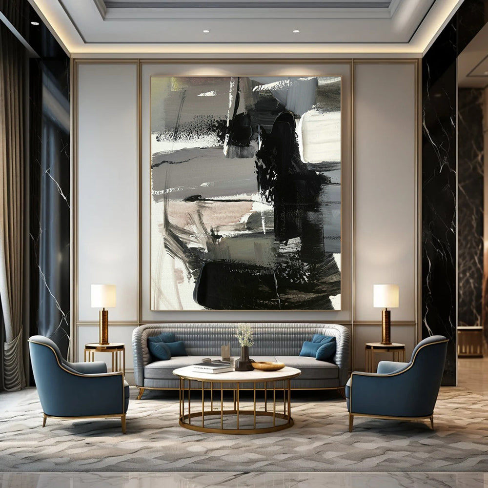 Colossal Extended Custom Abstract Painting for Bedroom & Cottage Hallway DLZ1270