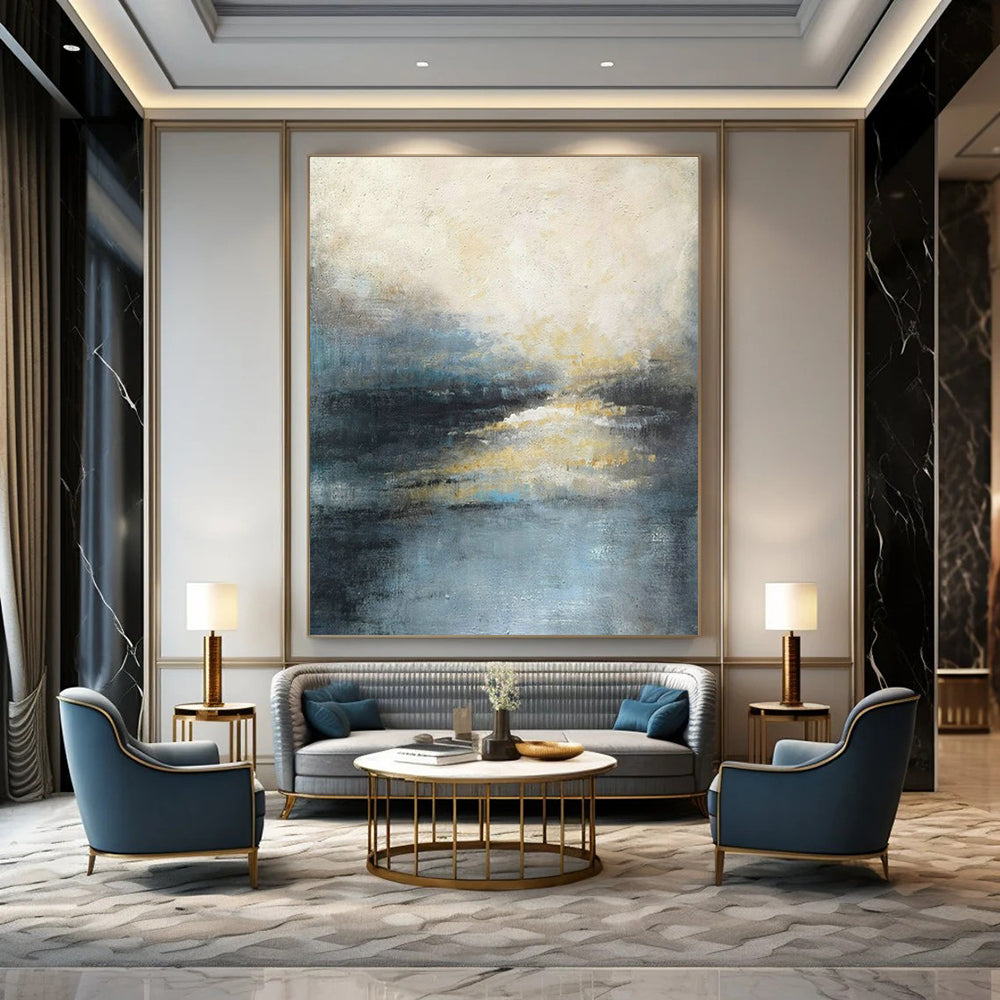 Stupendous Custom-Sized Handmade Abstract Canvas Art for Cottages & Entryway DLZ2072