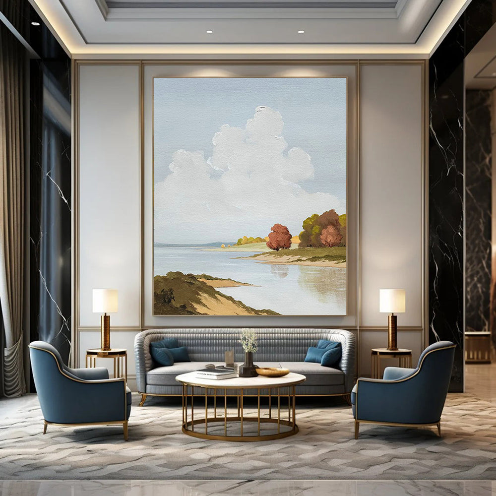 Monumental Custom - Enhanced Hand Painted Abstract Wall Decor for Cottage & Living Room DLZ2136