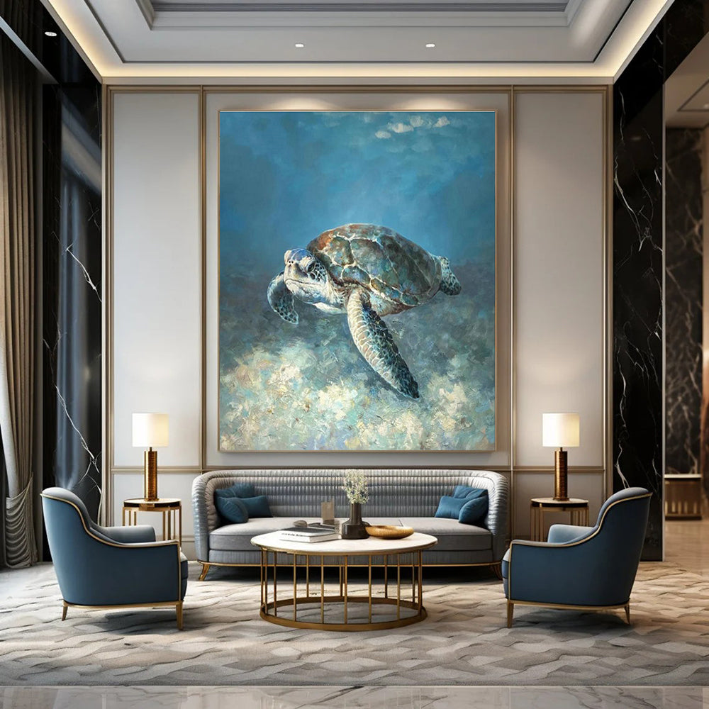 Extra - Large Bespoke Hand Painted Abstract Wall Art for Cottages and Living Room DLZ2143