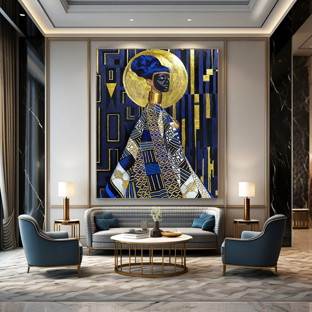 Custom Hand-Painted Abstract Canvas for Hallway & Cottage Office DLZ2324