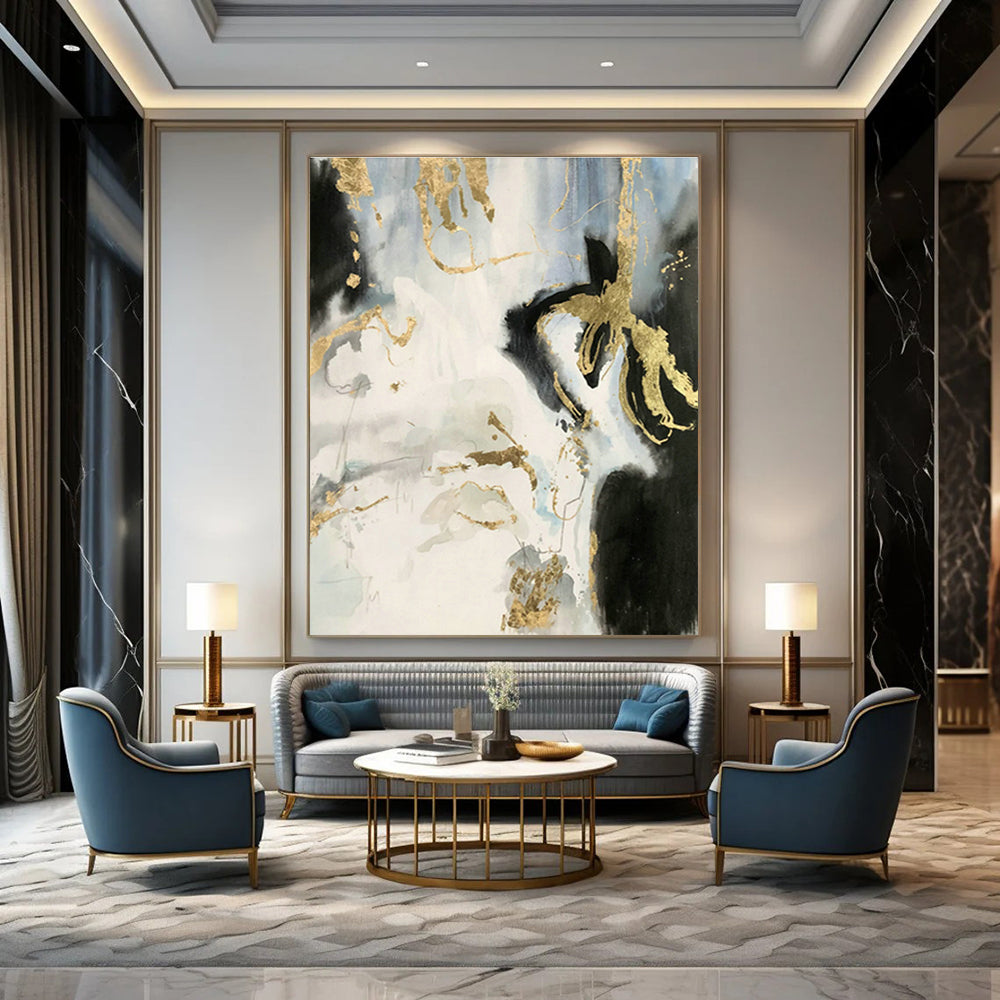 Large - Format Custom Abstract Paintings for Living Room & Office DLZ0553