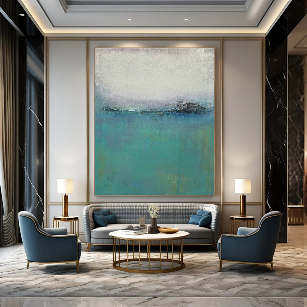 Oversized Tailored Abstract Painting for Dining Room & Cottage Entryway DLZ1227