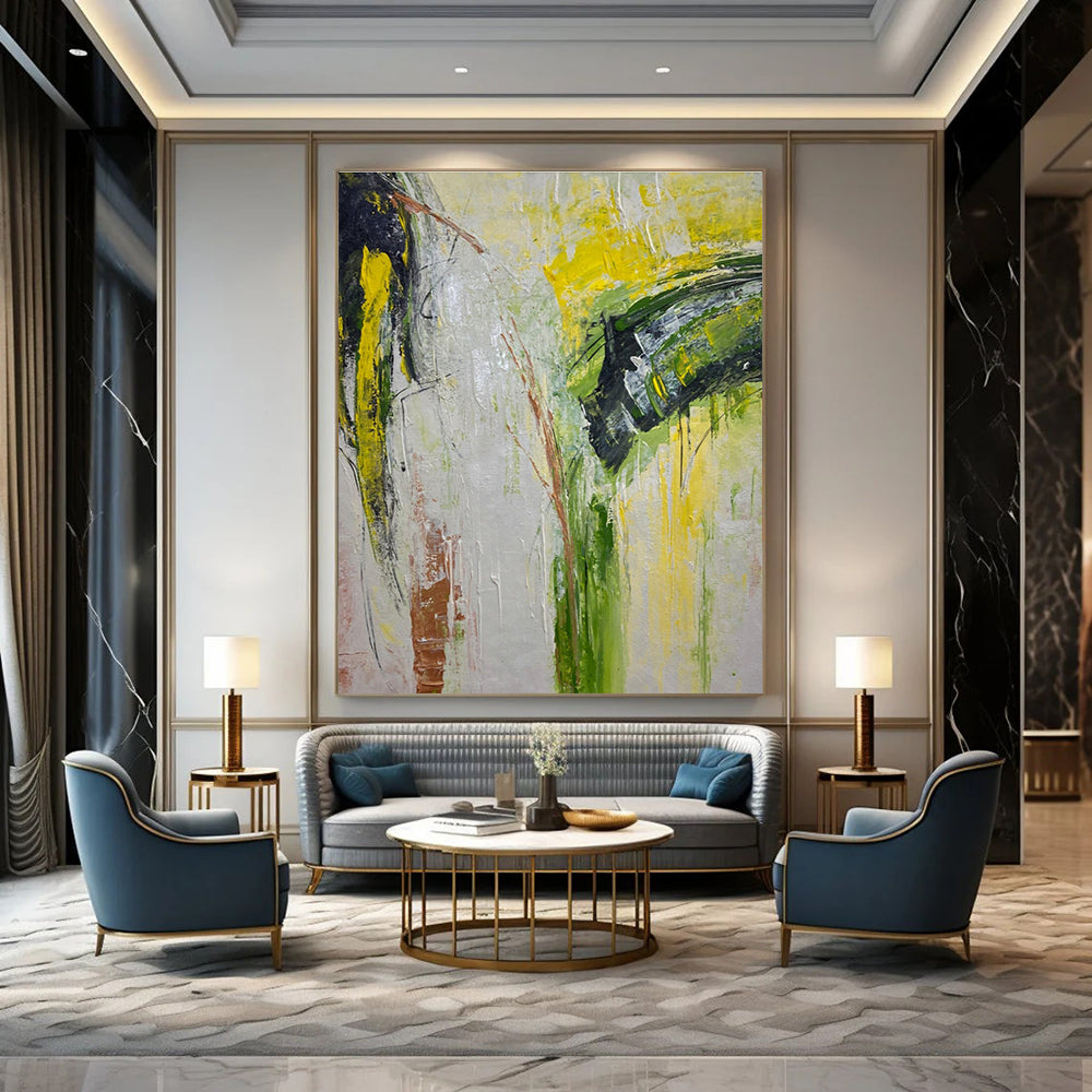 Colorful Impasto Abstract Painting with Expressive Brushstrokes ADGE458