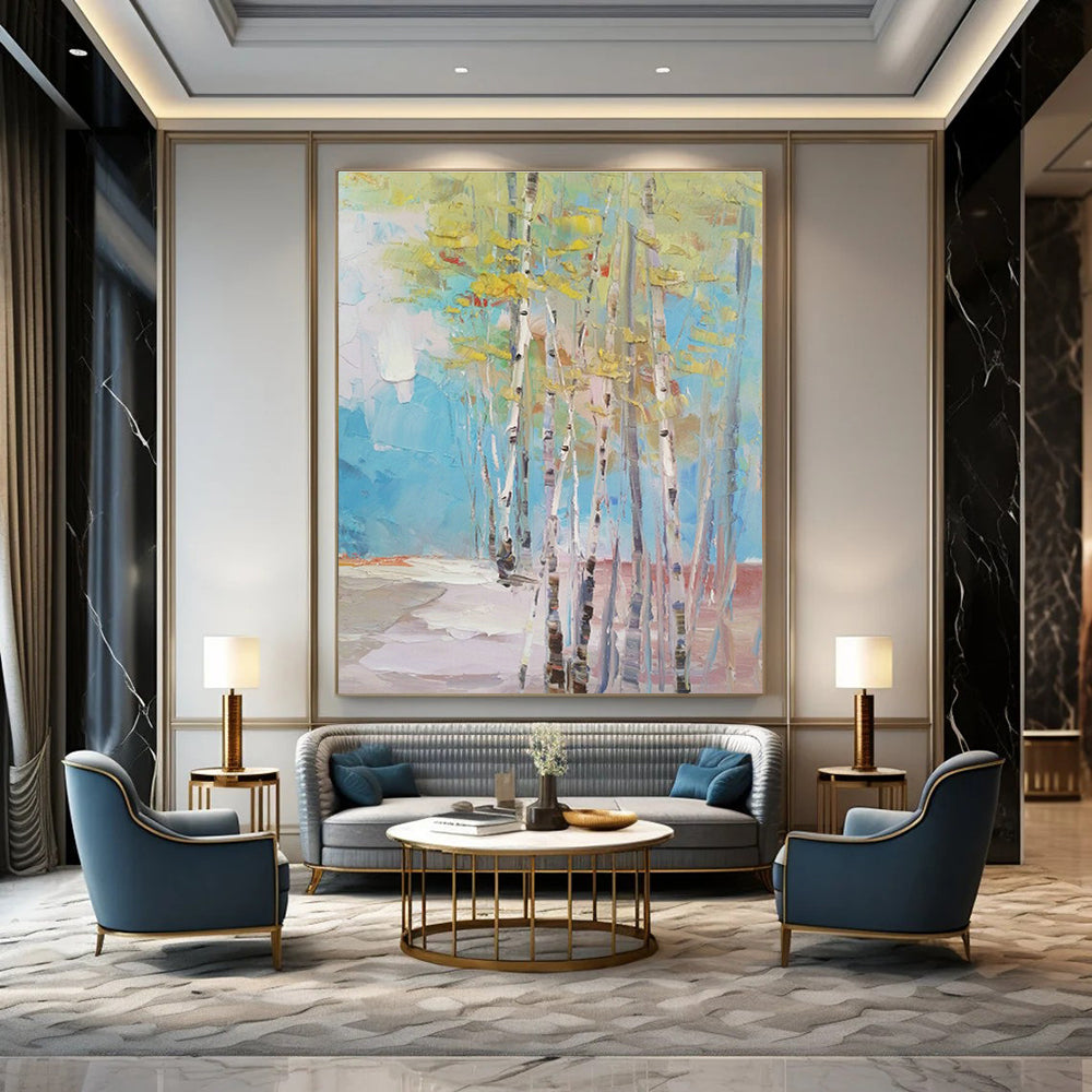 Grand - Scale Handmade Abstract Painting for Hallway & Entryway DLZ1307