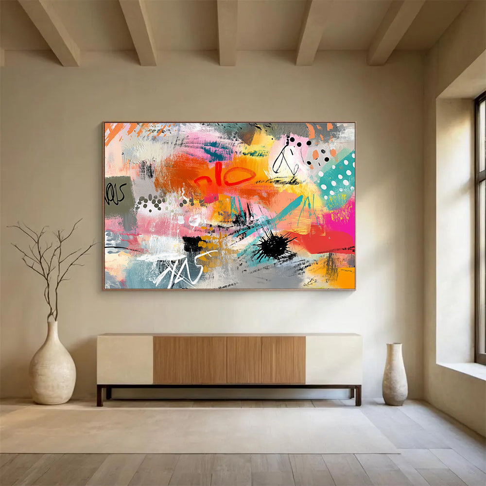 Colorful Abstract Chaos Painting DYP098