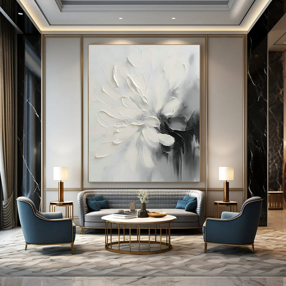 Large Hand-Painted Abstract Art for Cottage Bedroom & Hallway DLZ1647
