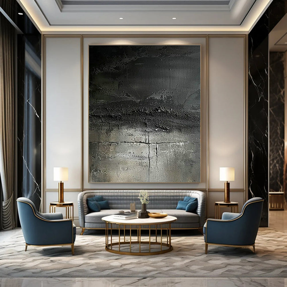 Original Handmade Abstract Canvas for Dining Room Serving Tray Rack Wall & Entryway Scarf Hanging Wall DLZ1745