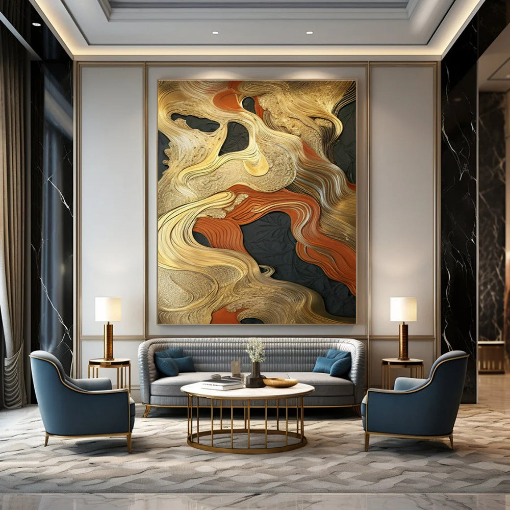 Custom Hand-Painted Abstract Canvas for Bedroom Reading Loft and Living Room Sunroom DLZ1704