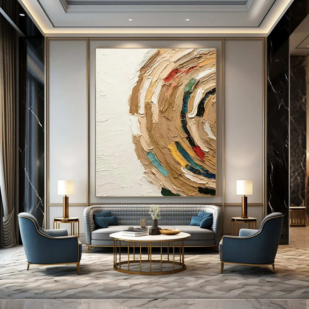 Hand - Painted Extra Large Abstract Art for Living Room & Cottage Dining Room DLZ1125