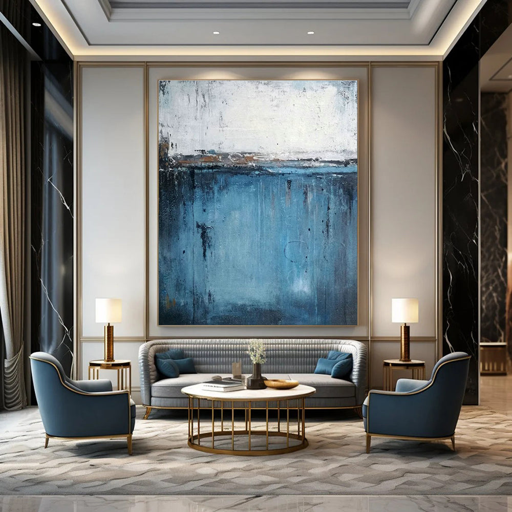 Extra - Large Bespoke Abstract Painting for Cottages & Bedroom DLZ2258