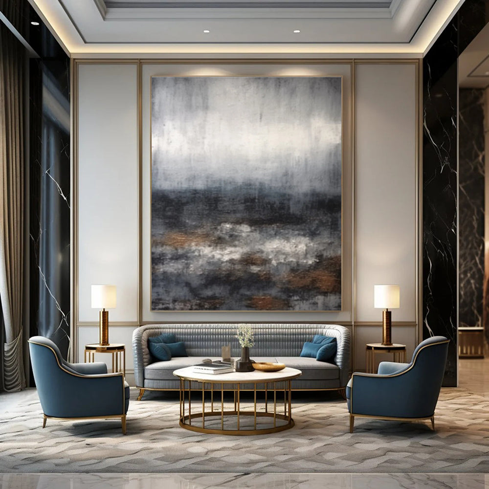 Gray - Toned Abstract Scene with Subtle Colors ADGE368