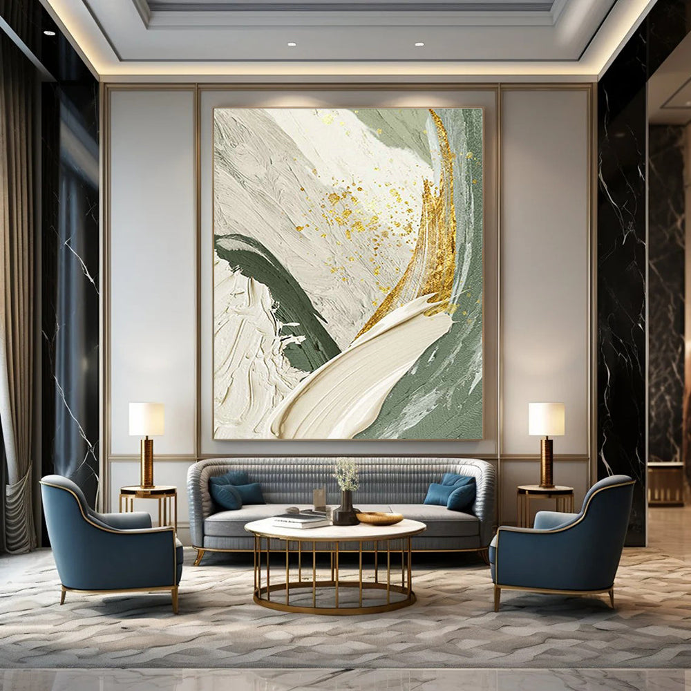 Colossal Dimension Custom-Built Handmade Abstract Canvas for Hallway & Entryway DLZ2195