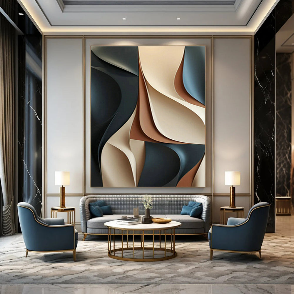 Vast Personalized Hand-Painted Abstract Artwork for Living Room & Hallway DLZ1030