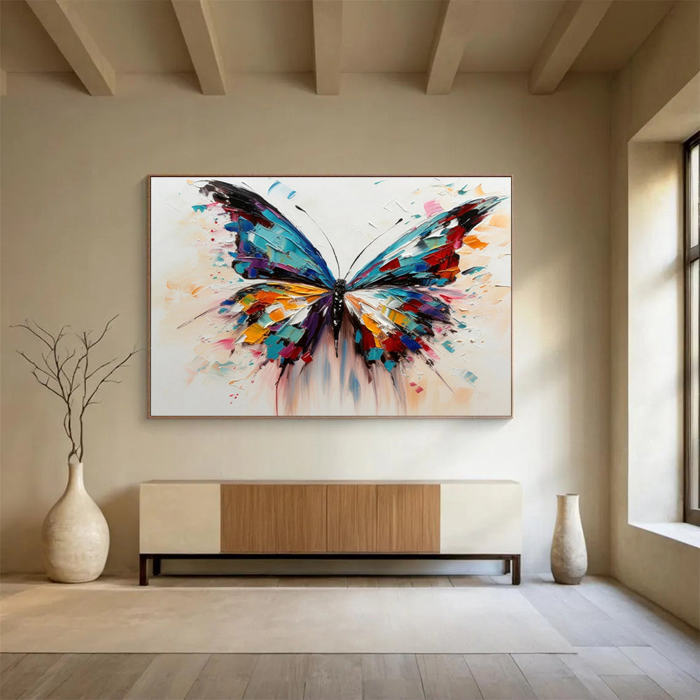 Vibrant Colorful Butterfly Abstract Painting THY053
