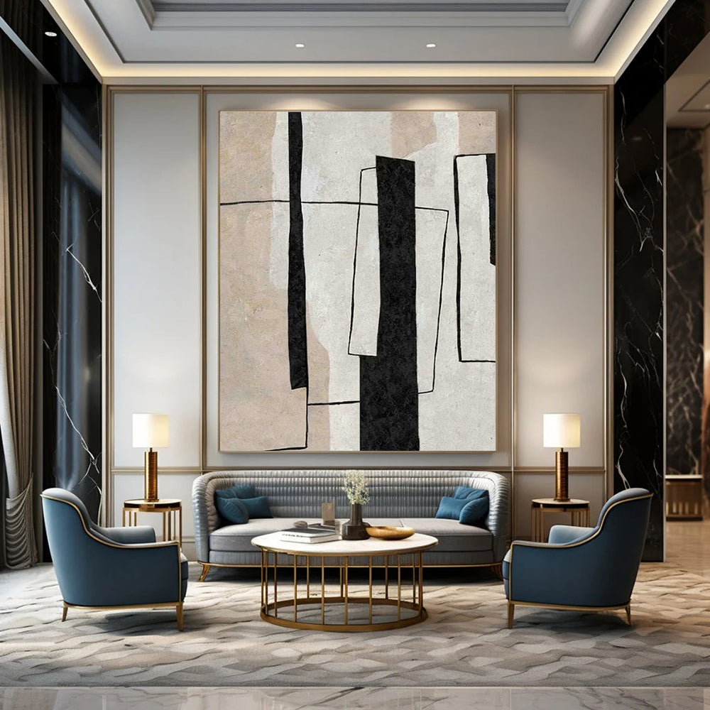 Gigantic Tailored Handmade Abstract Painting for Entryway & Living Room DLZ2067