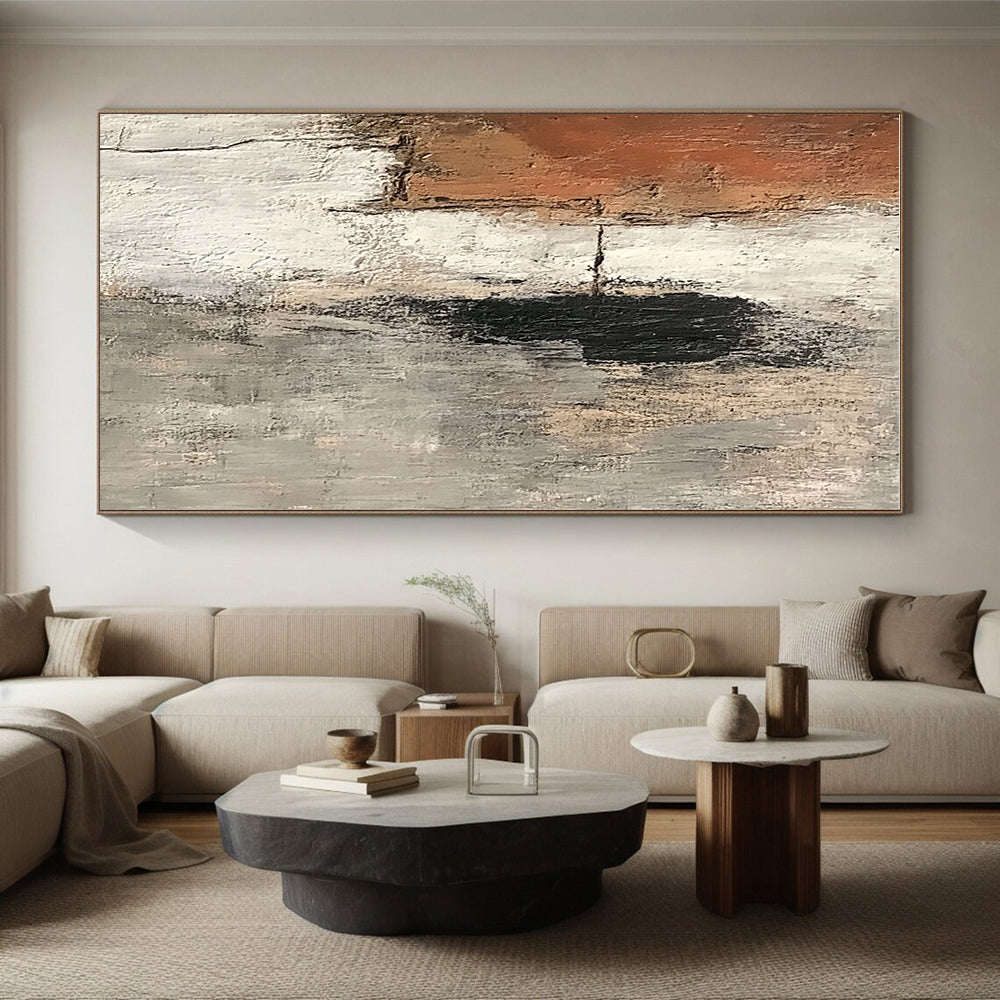 Earth Tone Abstract Painting with Subtle Textures GER586