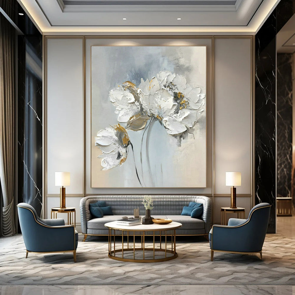 Customizable Handmade Abstract Canvas for Hallway and Cottage Dining Room DLZ1588