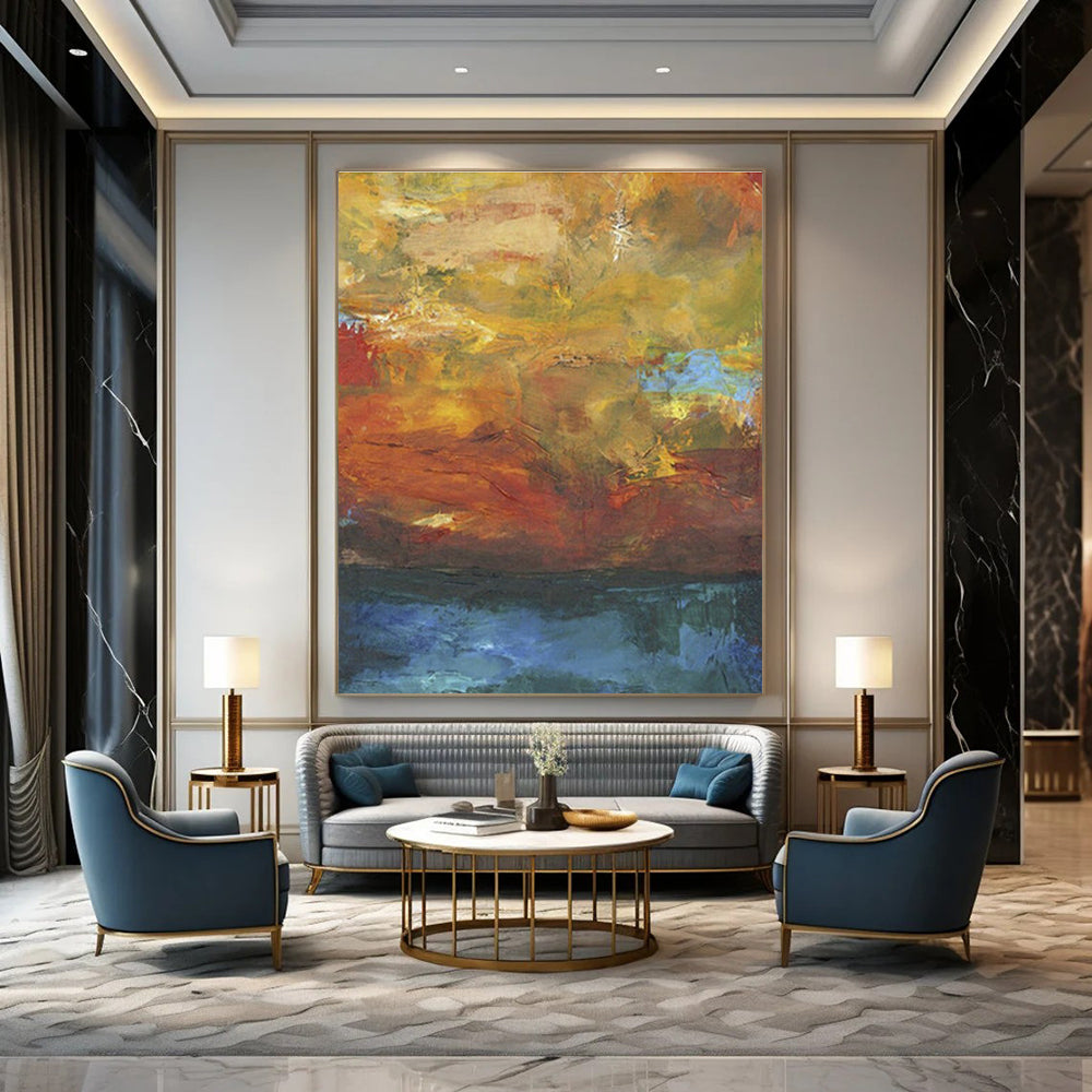 Large - Scale Hand - Painted Abstracts for Office and Dining Room DLZ0631