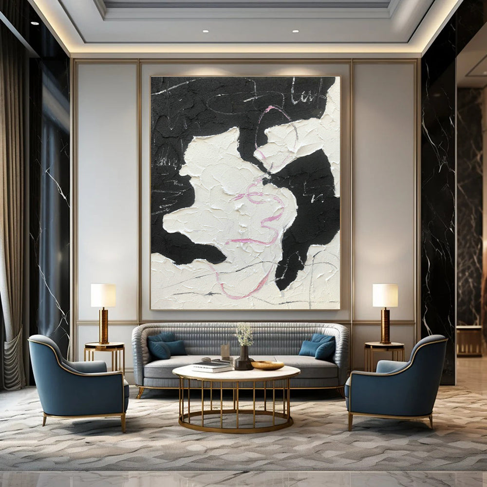 Abstract Hand - Painted Art for Entryway Coat Racks and Hallway Picture Ledges DLZ0784