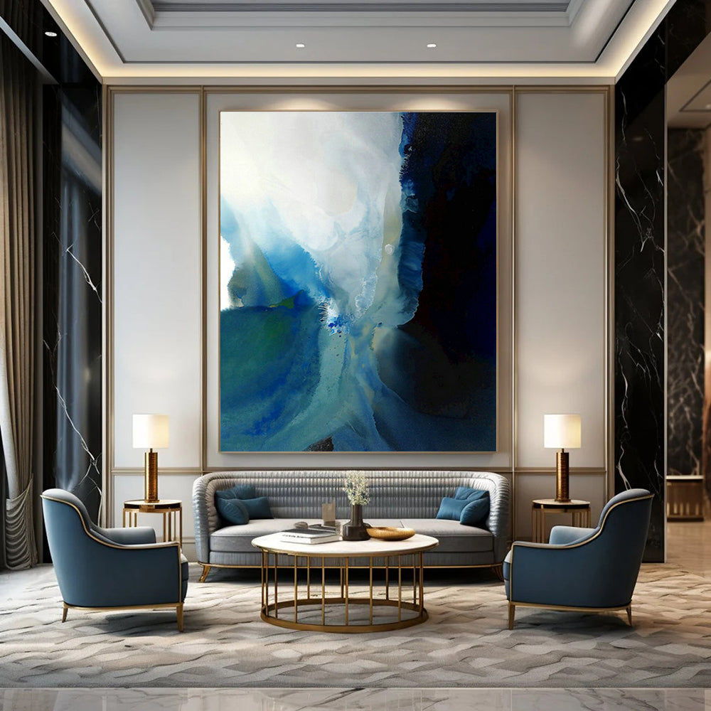 Hand-Painted Large Abstract Oil Painting, the Artistic Focal Point of Living Room and Bedroom DLZ0948