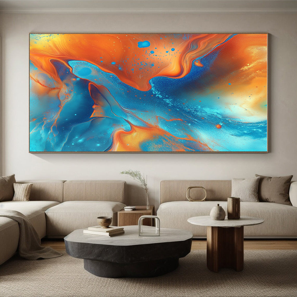 Colorful Fluid Abstract Painting with Swirling Patterns GER416