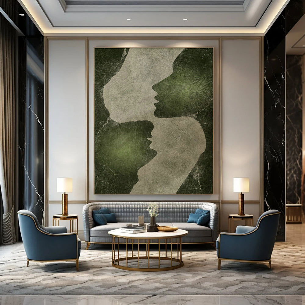 Extra - Large Hand - Painted Abstract Art Tiles for Cottage Dining Room & Office DLZ1375