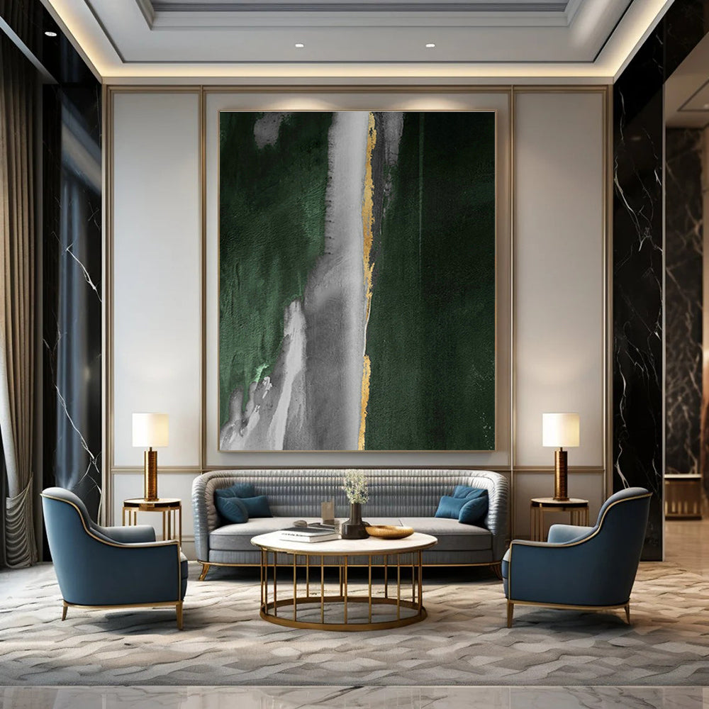 Giant Tailored Abstract Canvas for Cottage Entryway & Dining Room DLZ1210