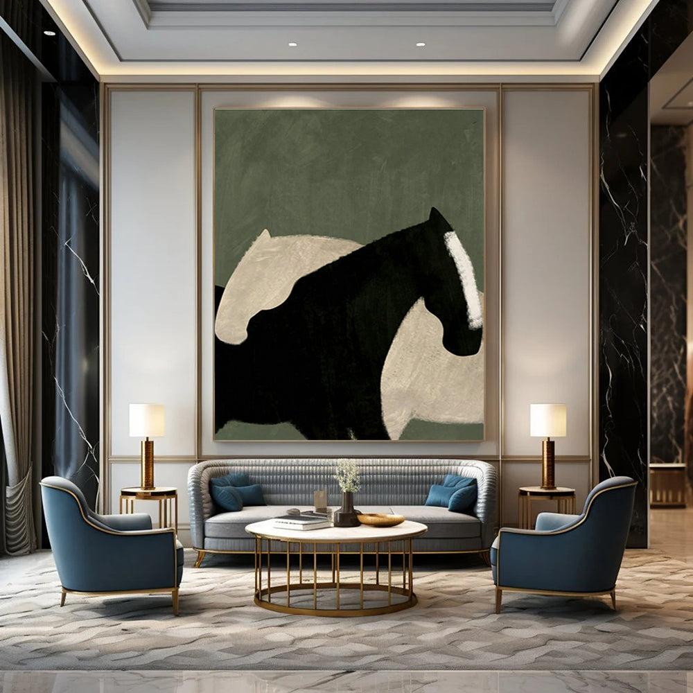 Custom - Blended Handcrafted Abstract Art for Office & Bedroom DLZ1418