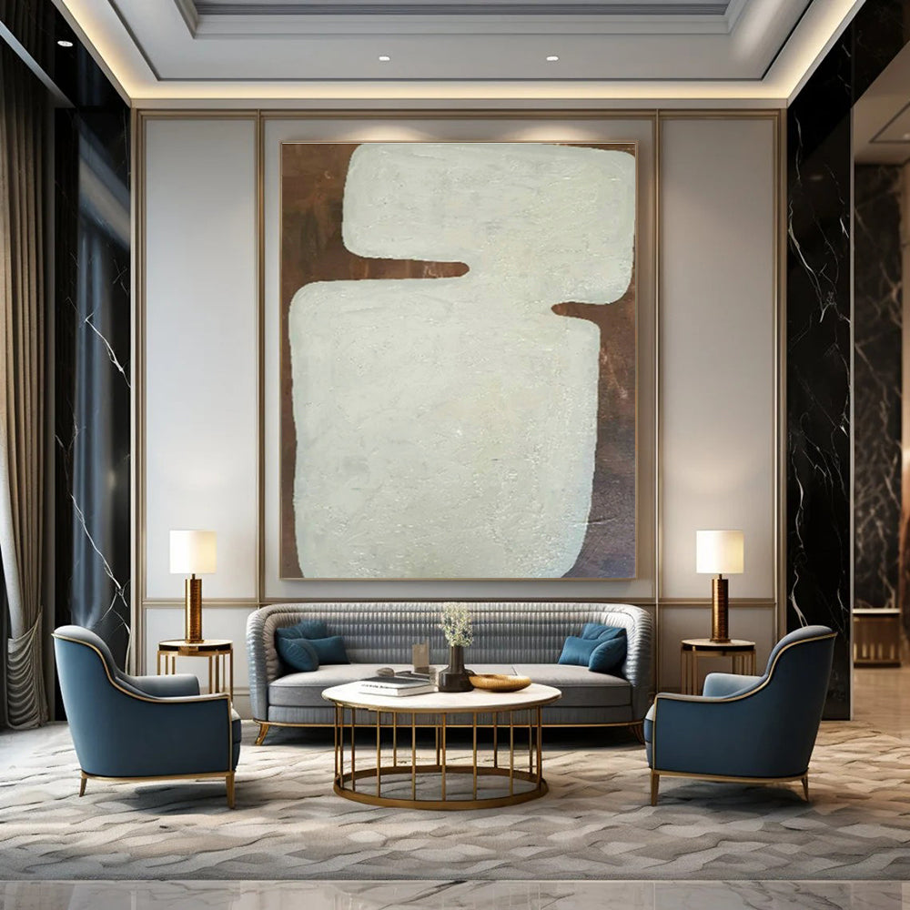 Oversized Custom Handmade Abstract Painting for Bedroom Wardrobe Interior Doors and Hallway Linen Closet Shelves DLZ1897