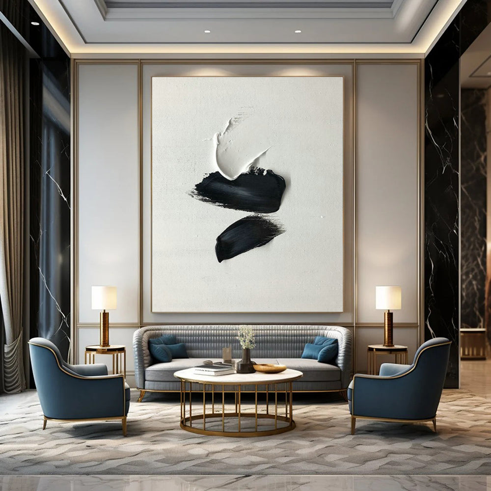 Hand-Painted Abstract Masterstroke for Cottage Office & Bedroom Nook DLZ2366