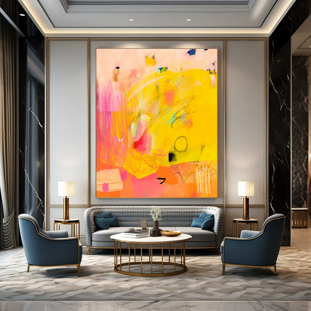 Abstract Hand - Painted Murals for Dining Room and Hallway DLZ0644