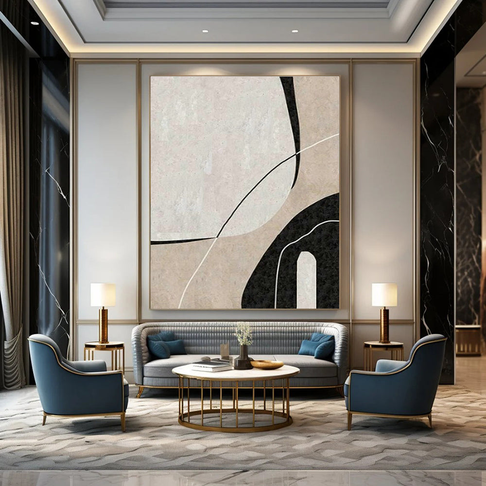 Large Handmade Abstract Painting for Living Room & Dining Room DLZ2007