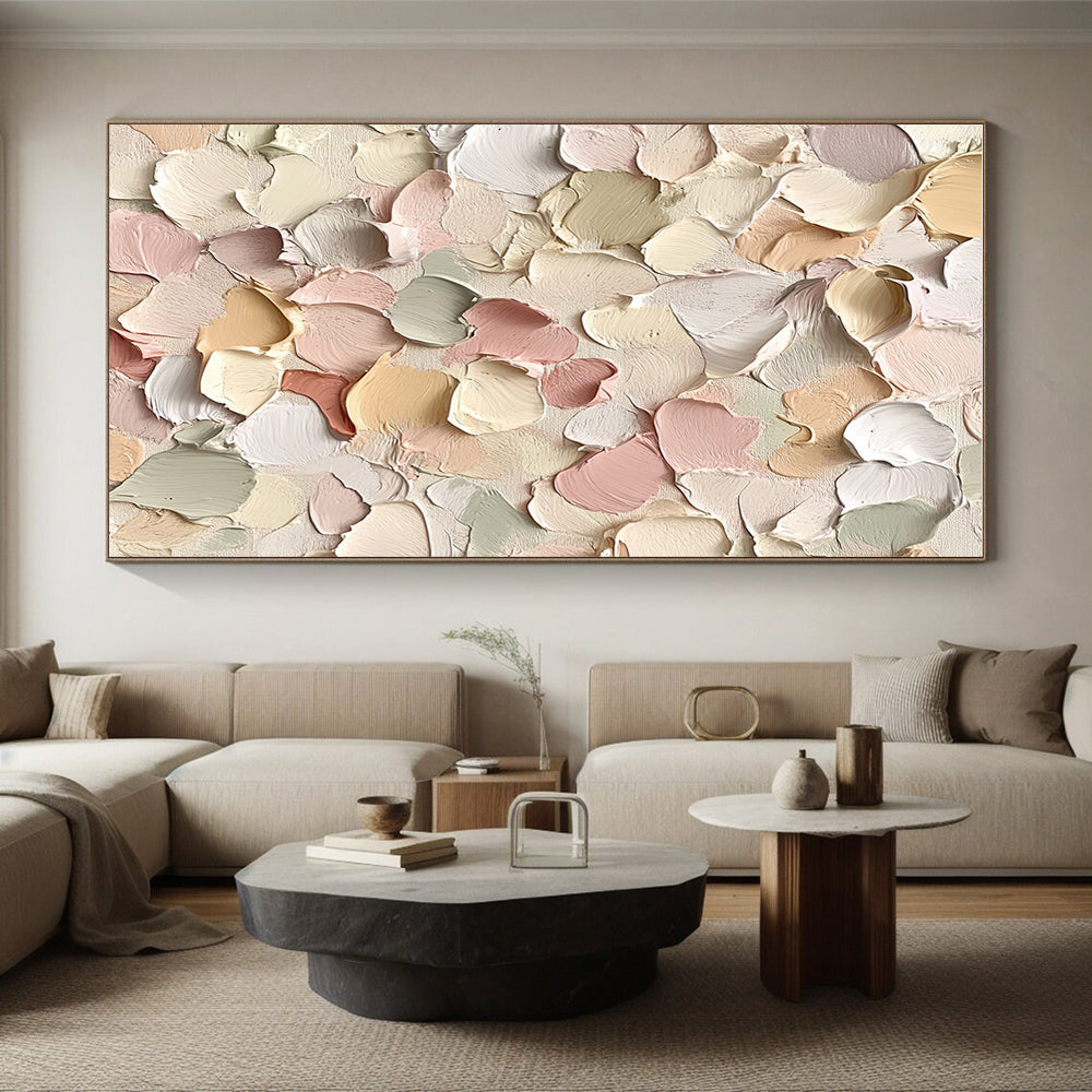 Pastel Colored Abstract Painting with Thick Brushstrokes GER054