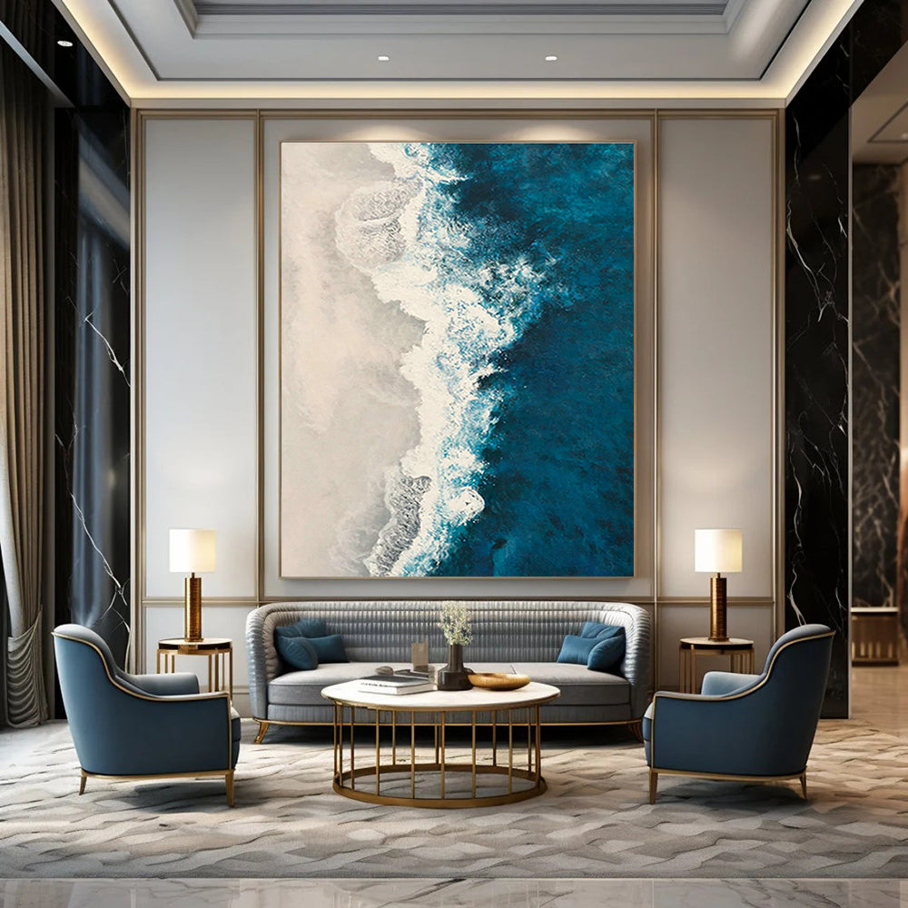 Gigantic Hand - Painted Abstract Murals for Hallway Art Galleries & Cottage Craft Rooms DLZ0731