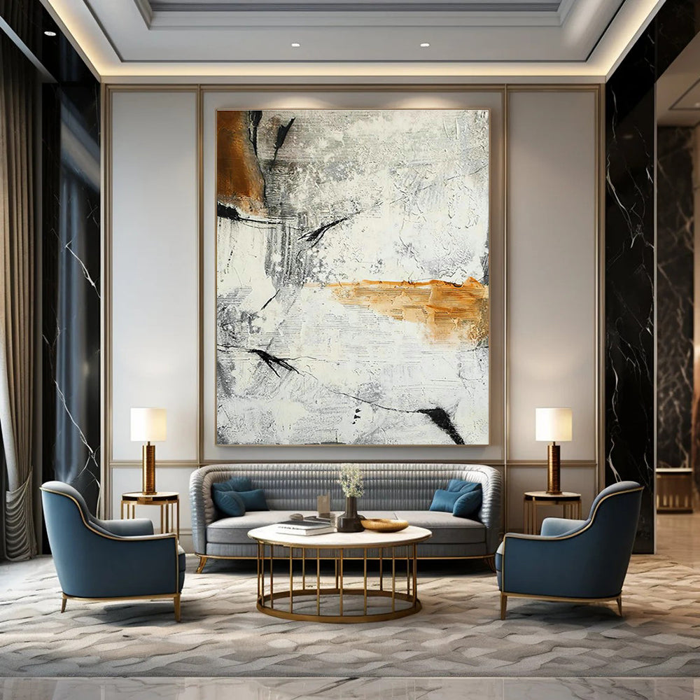 Vast Custom - Embellished Handmade Abstract Canvas for Hallway & Cottage DLZ2138