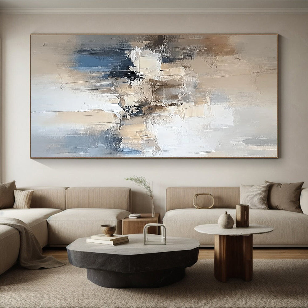 Neutral Tones Abstract Painting with Subtle Shifts GER801