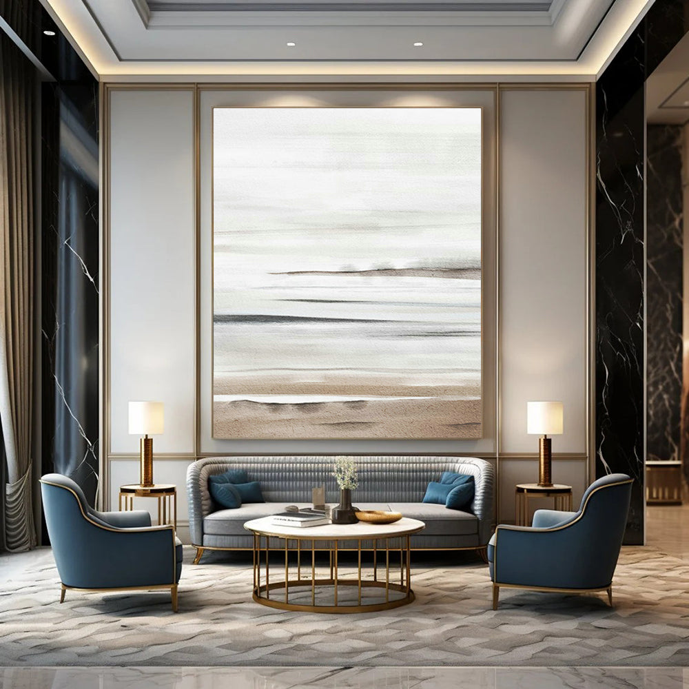 Monumental Hand - Painted Abstract Art for Entryway Grand Staircases & Office Boardroom Walls DLZ0727