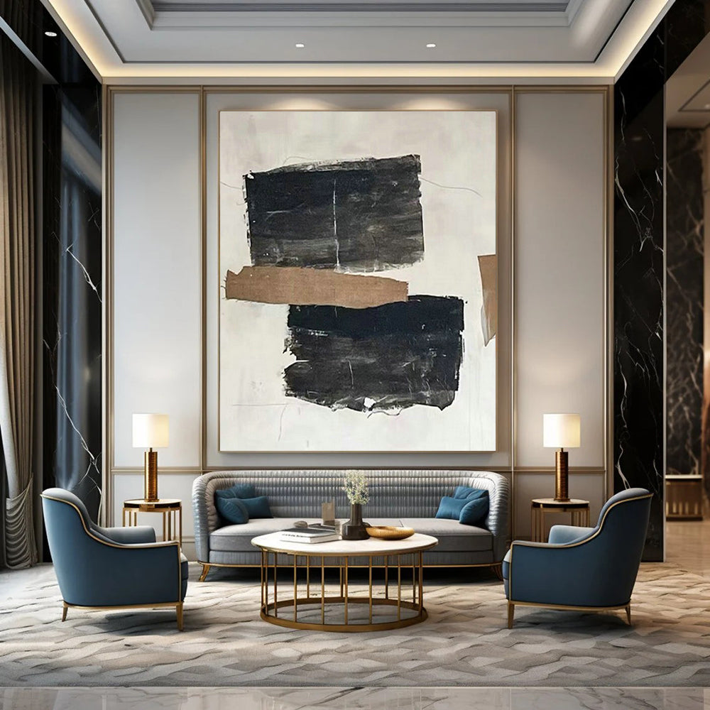 Massive, Custom - Created Handmade Abstract Painting for Entryway & Bedroom DLZ2052