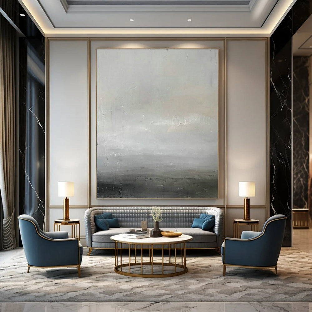 Large Customizable Hand-Painted Abstract Art for Hallway Coat Rack Wall and Living Room Entertainment Center Wall DLZ1910